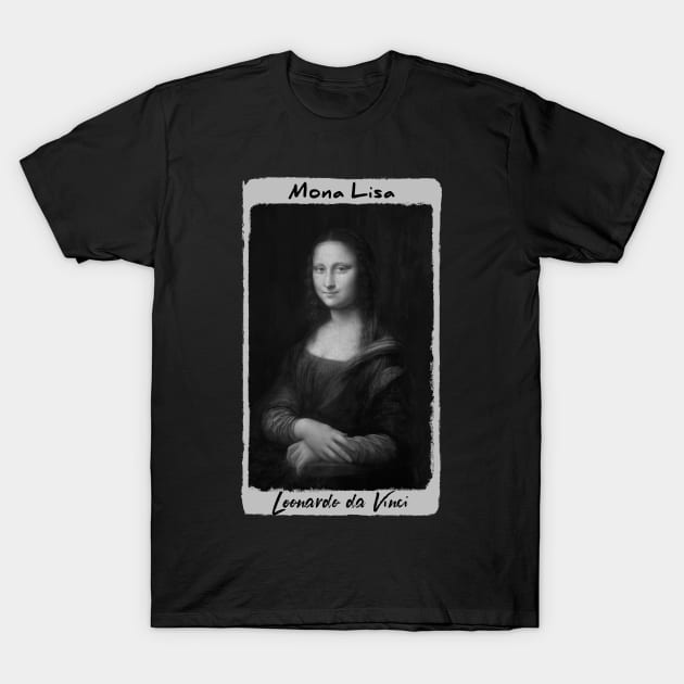 Mona Lisa black and white T-Shirt by PallKris